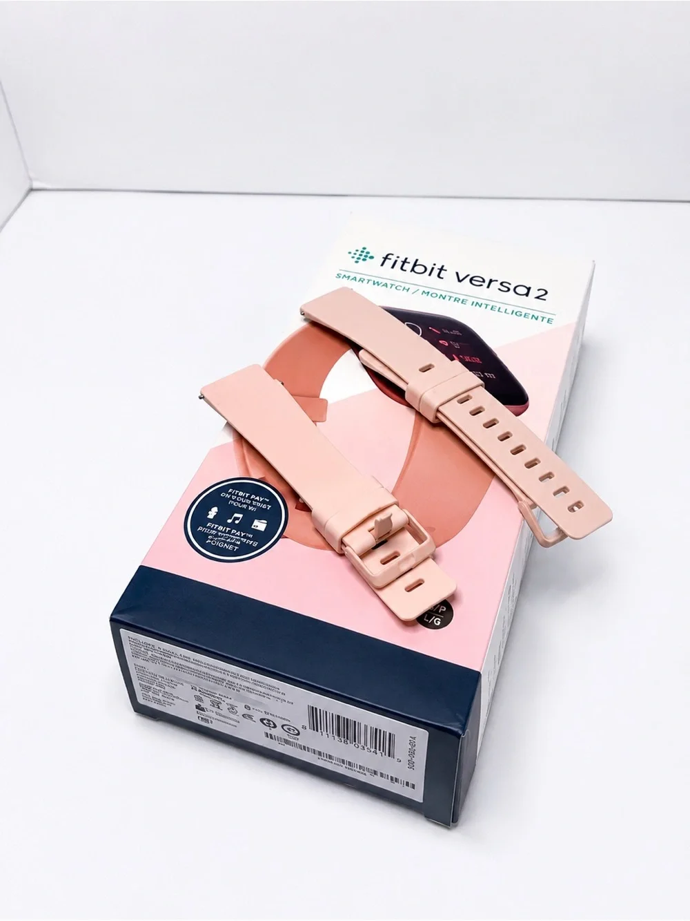 Fitbit Pink Silicone Replacement Watch Bands for Versa 2 Large & Small